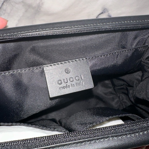 Gucci Cosmetic/Travel Case mini leopard painting in Red Brick/Nero NWT - Picture 5 of 11